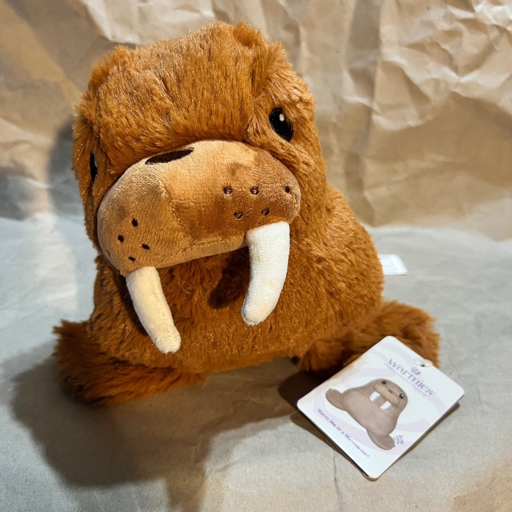 Warmies 13in Walrus Plush Brown Microwavable Lavender Scented CP-WAL-1